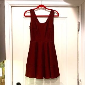 👗2/$12 Akira fit and flare maroon dress large